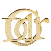 ディオール ロゴ ブローチ ゴールド メッキ レディース Dior 【中古】